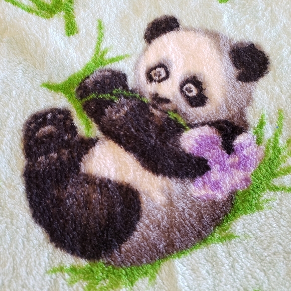 💜Gorgeous Handmade Plush One of a Kind Blanket With Hand Crocheted Edges NWOT💜 - Picture 5 of 7